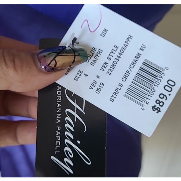 Hailey Adrianna Papell Safire Strapless Dress Size 4 - Picture 4 of 11